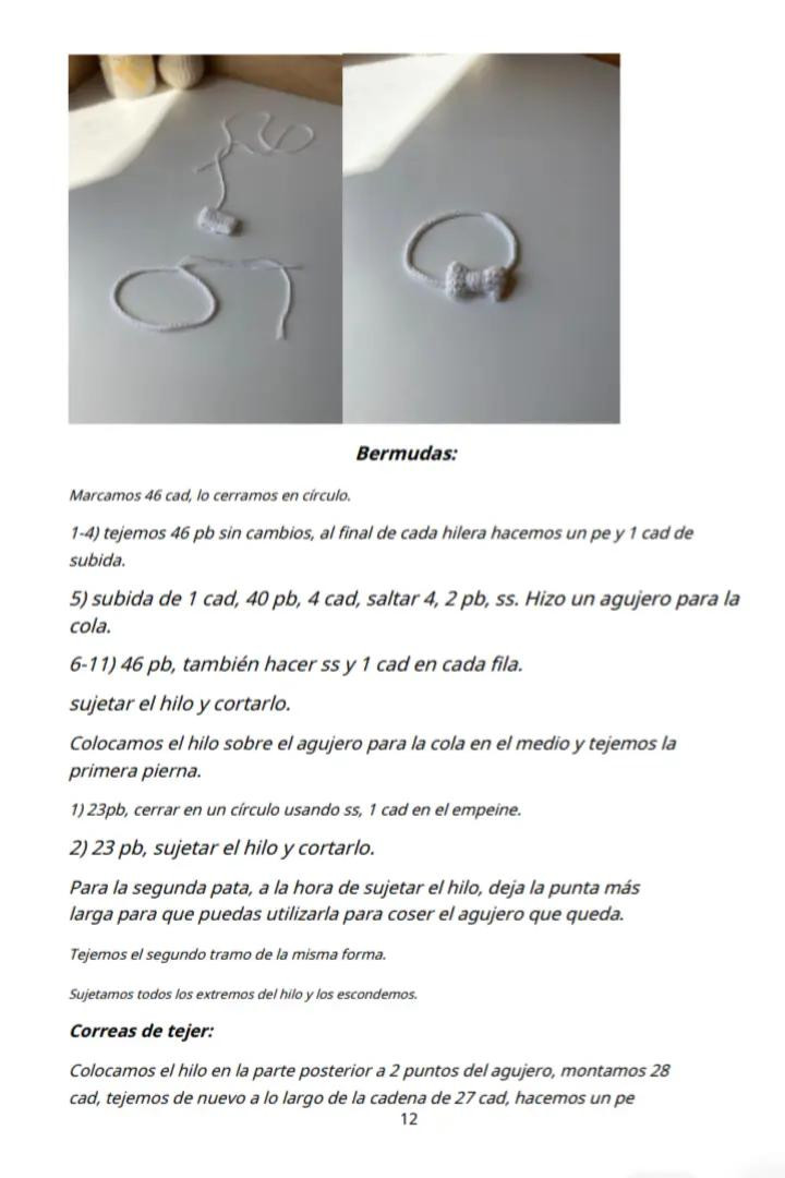 Patrón de tejido para conejitos de peluche adorables y tiernos