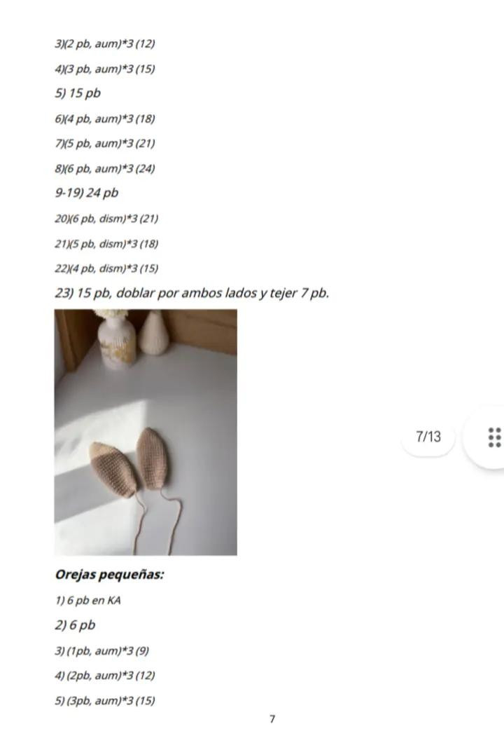 Patrón de tejido para conejitos de peluche adorables y tiernos
