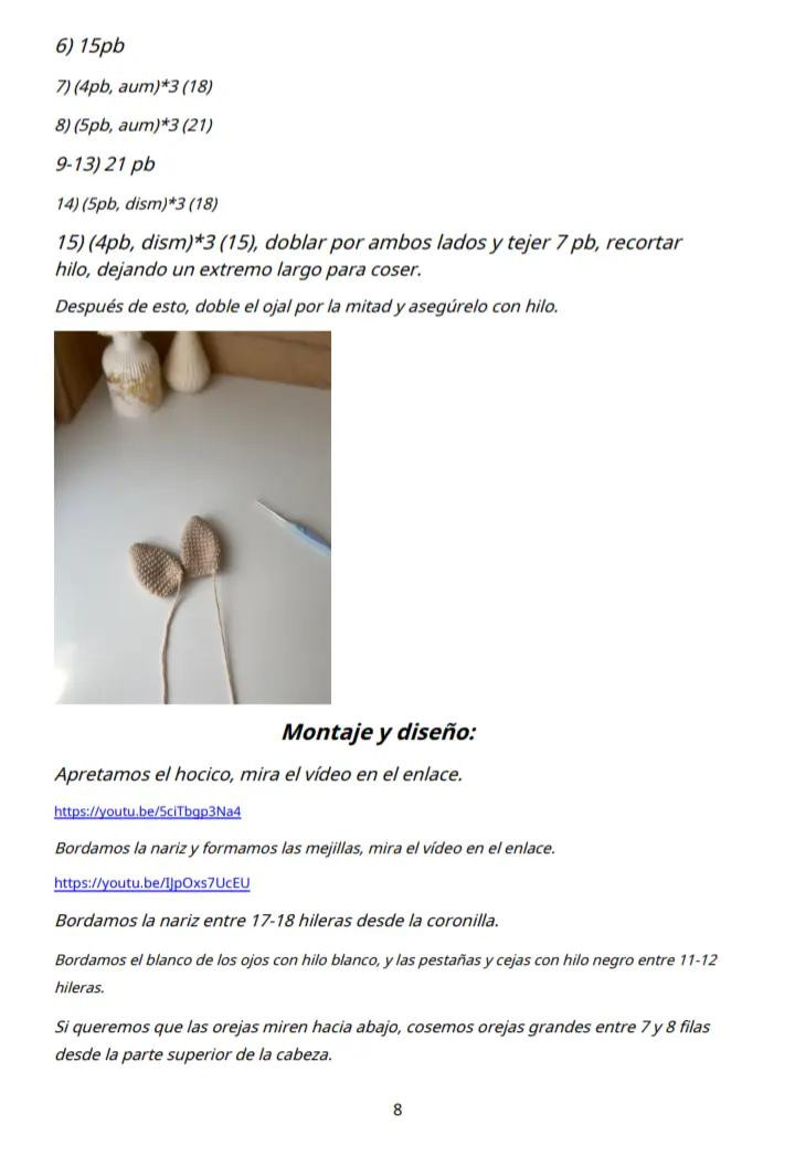 Patrón de tejido para conejitos de peluche adorables y tiernos