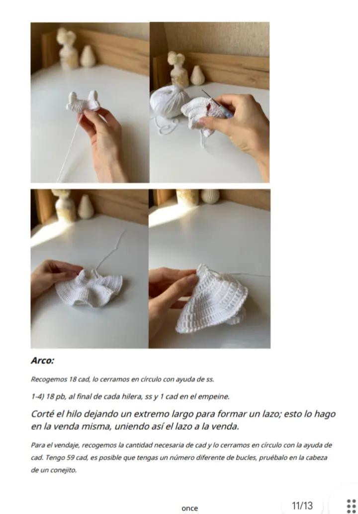 Patrón de tejido para conejitos de peluche adorables y tiernos