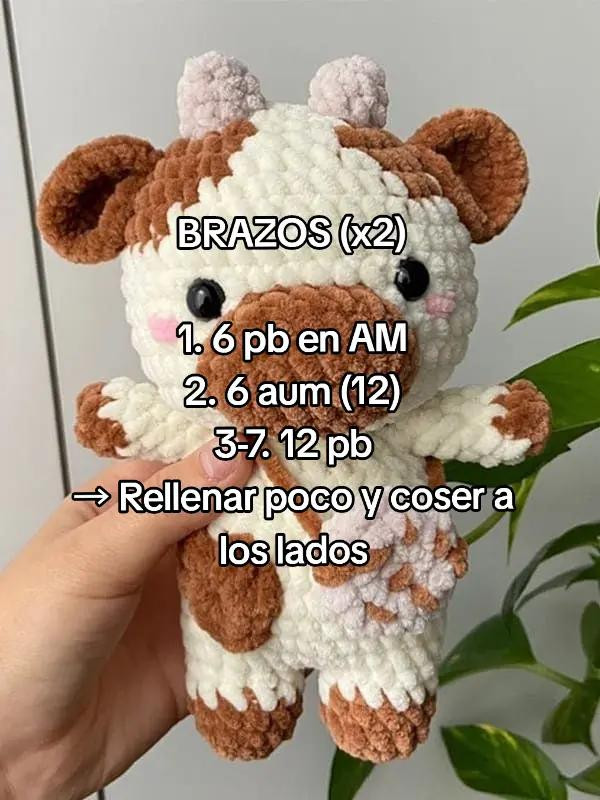 "Patrón de Vacuita Muu Muu: Muñeco de Peluche Intermedio"