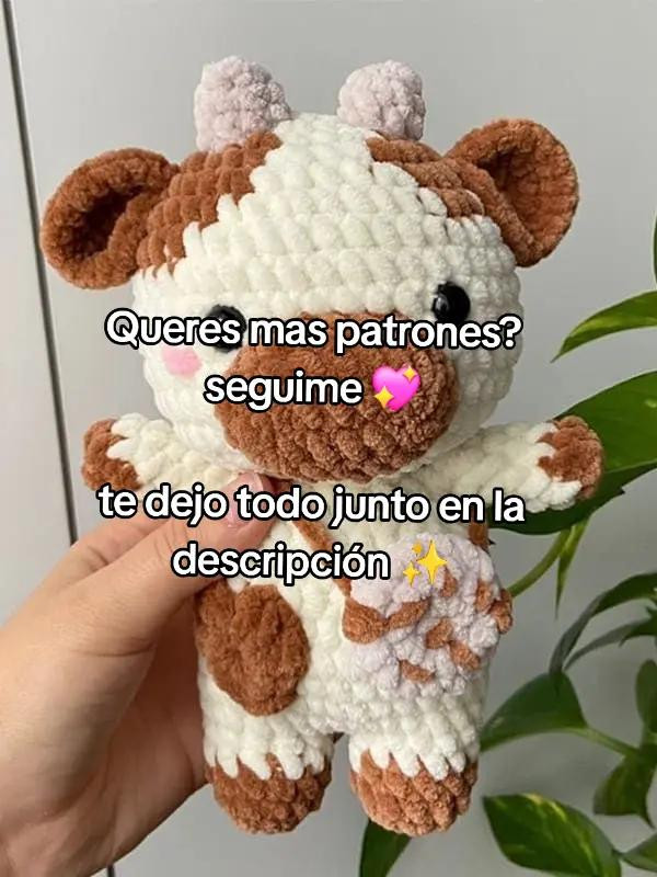 "Patrón de Vacuita Muu Muu: Muñeco de Peluche Intermedio"