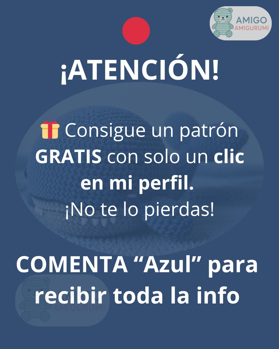 Patrón detallado para crear un adorable amigurumi de ballena azul