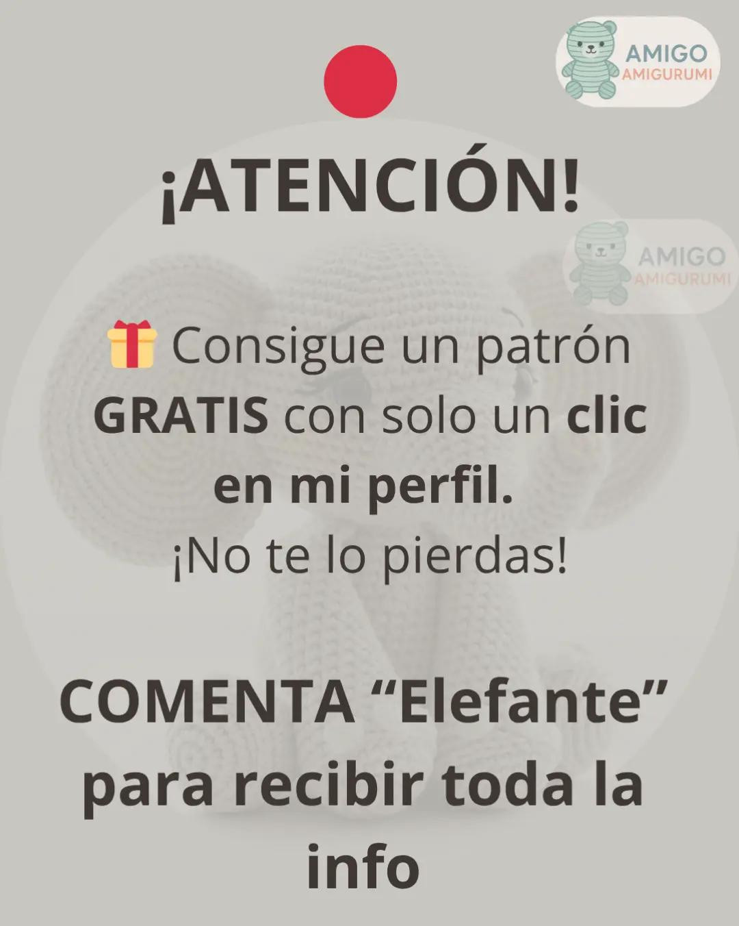 Patrón detallado para crear un adorable elefante amigurumi de crochet.