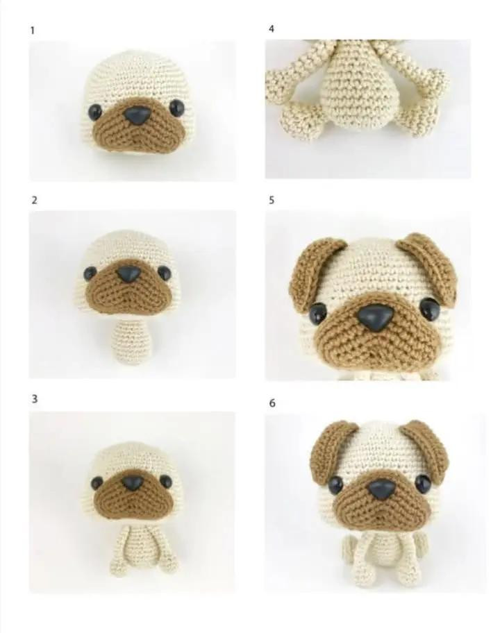 Patrón Detallado para Crear un Pug de Crochet Adorable
