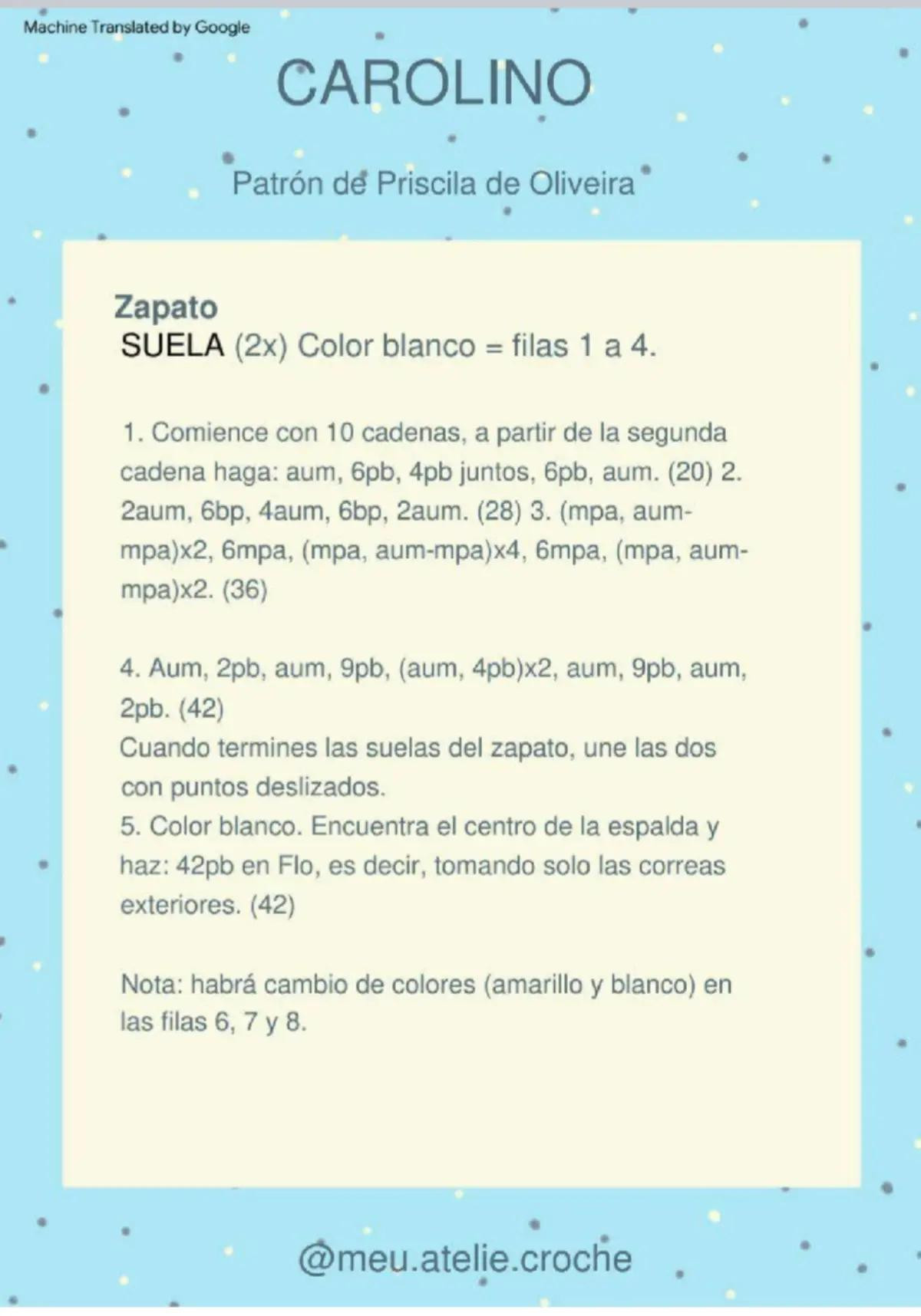 Patrón detallado para crear una muñeca de crochet con vestido azul y cabello naranja