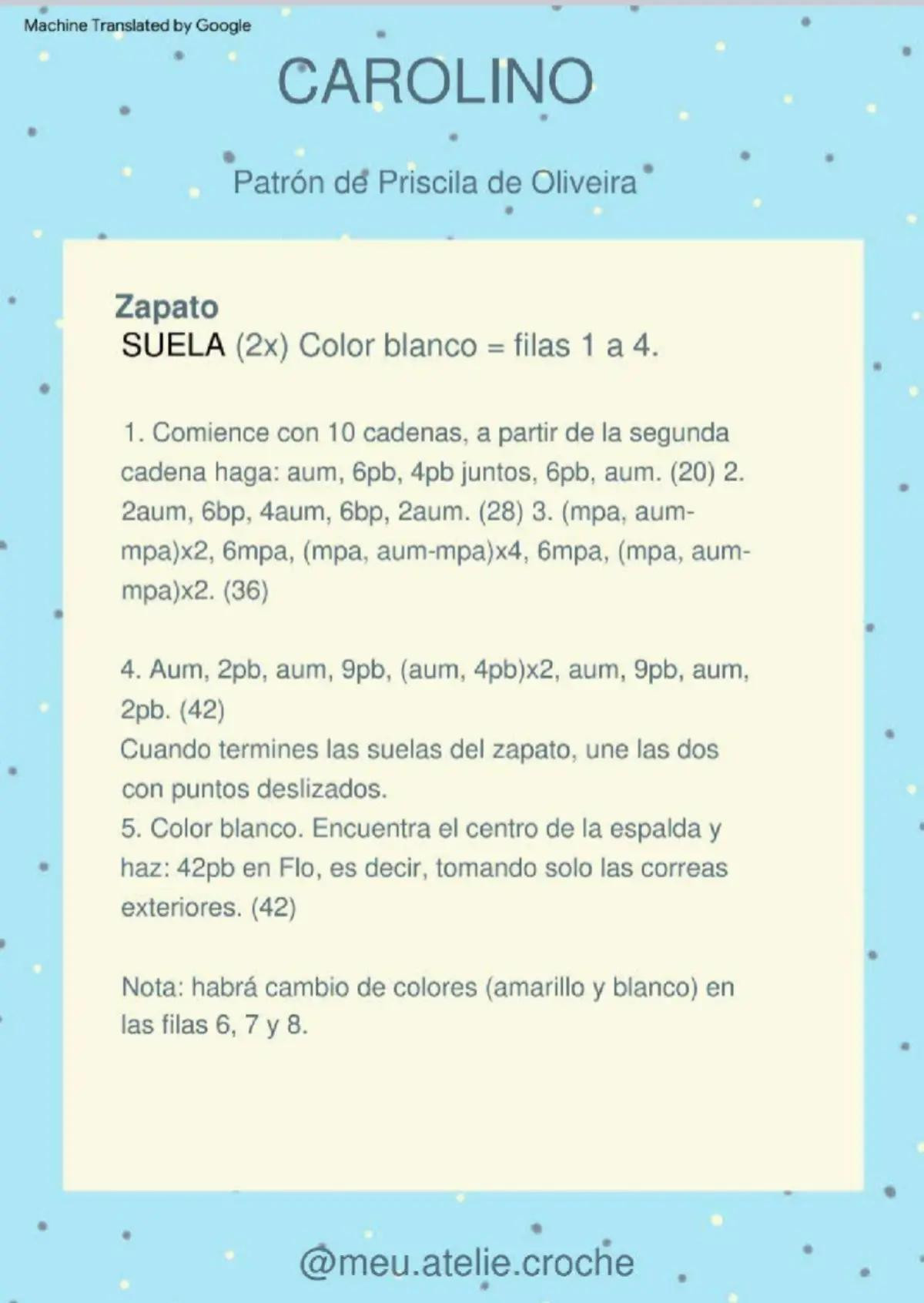 Patrón detallado para crear una muñeca de crochet con vestido azul y cabello naranja