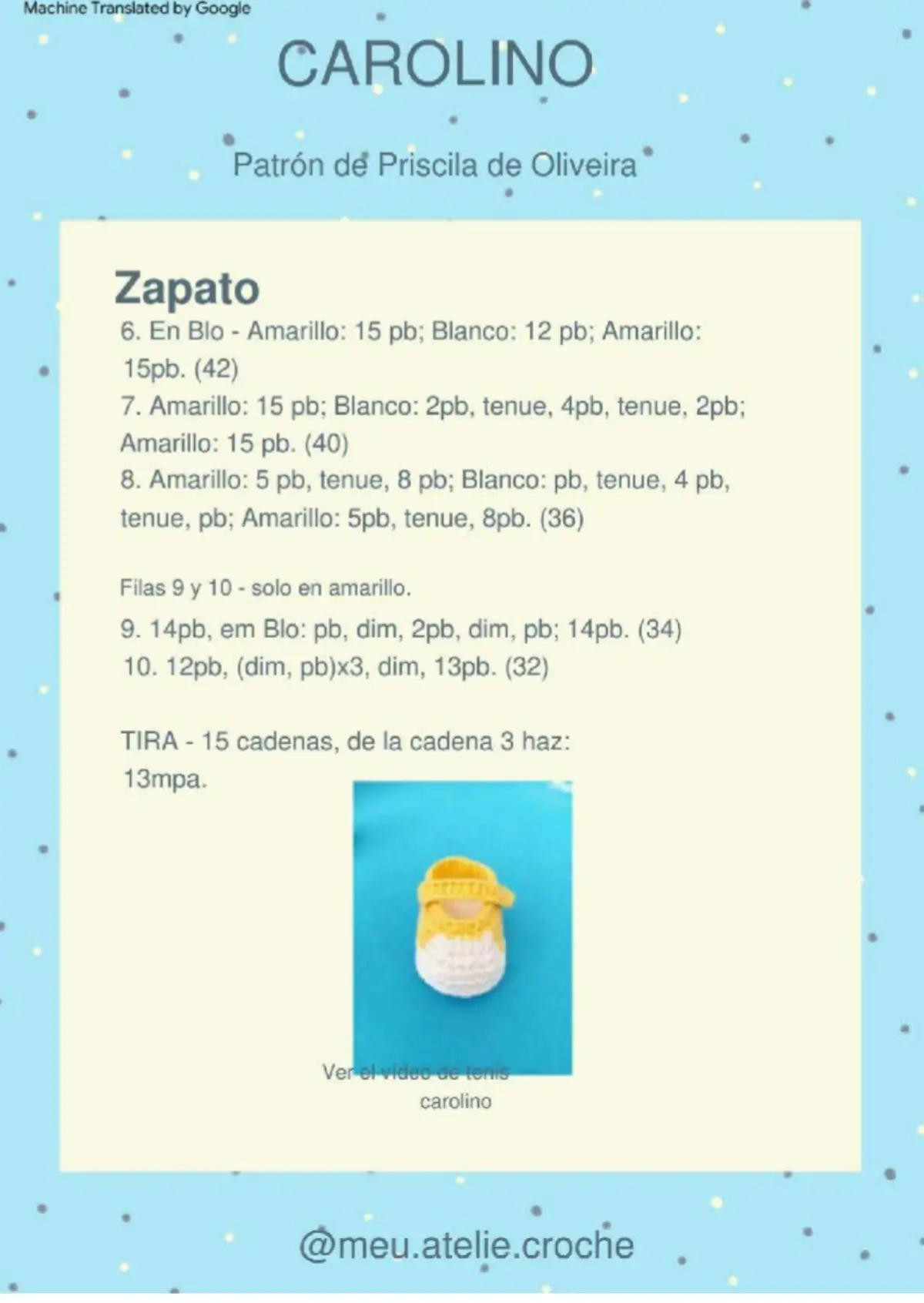 Patrón detallado para crear una muñeca de crochet con vestido azul y cabello naranja