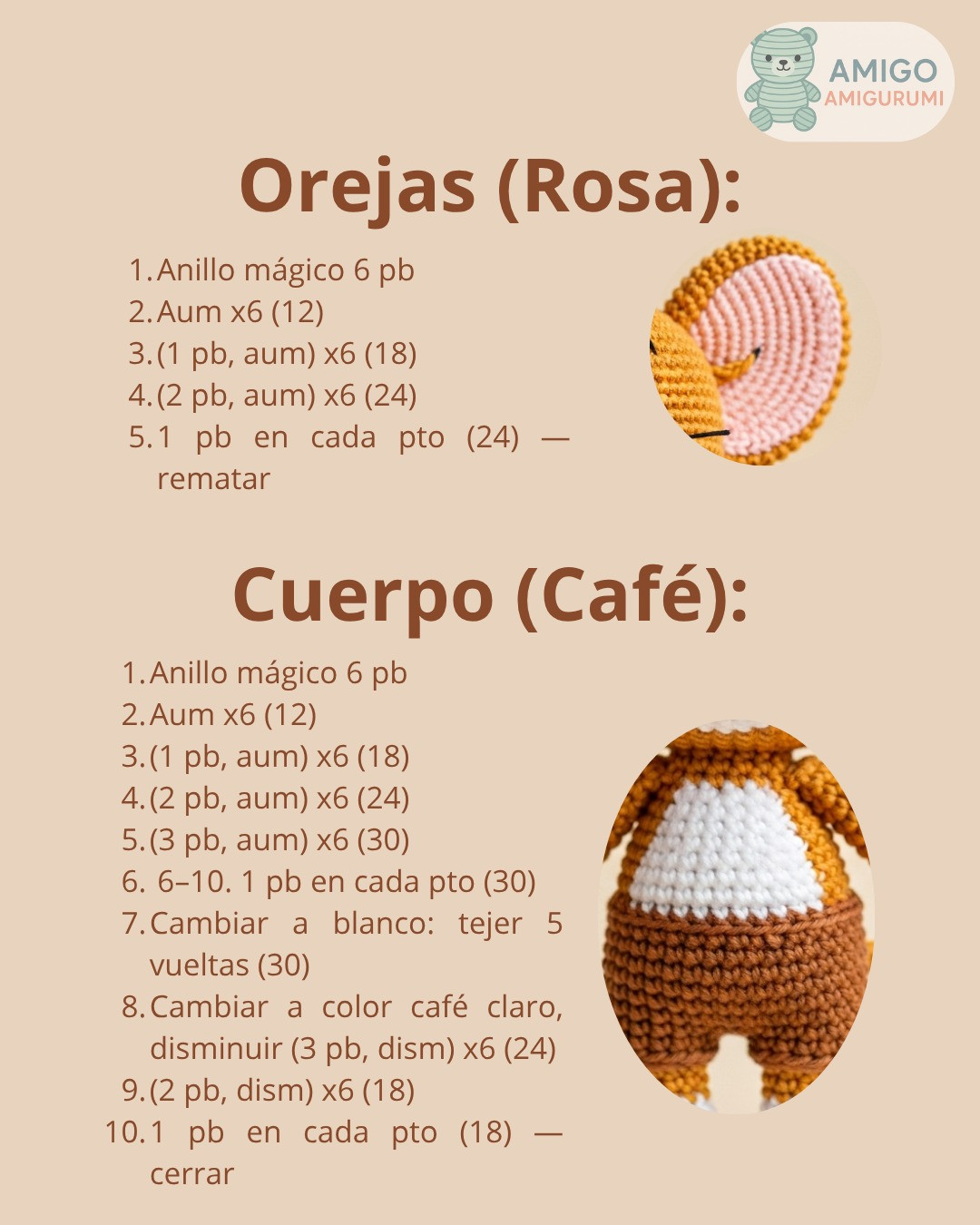Patrón detallado para tejer amigurumi del ratón Jerry