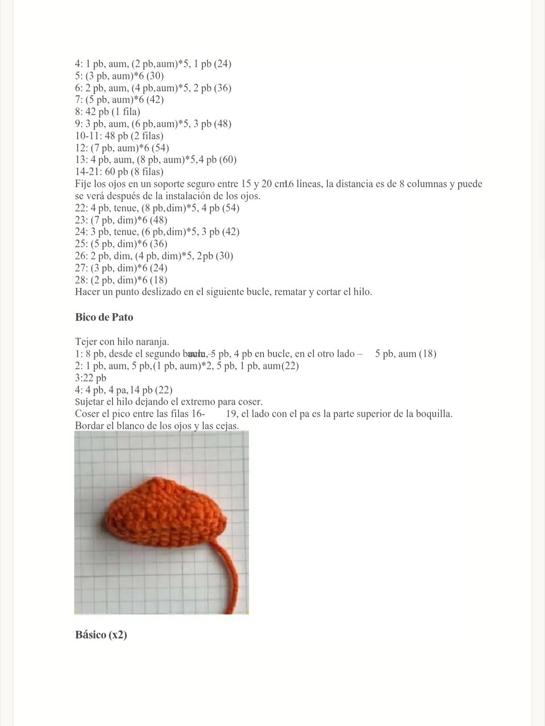 Patrón Gratis de Amigurumi: Cómo Hacer un Pato de Ganchillo
