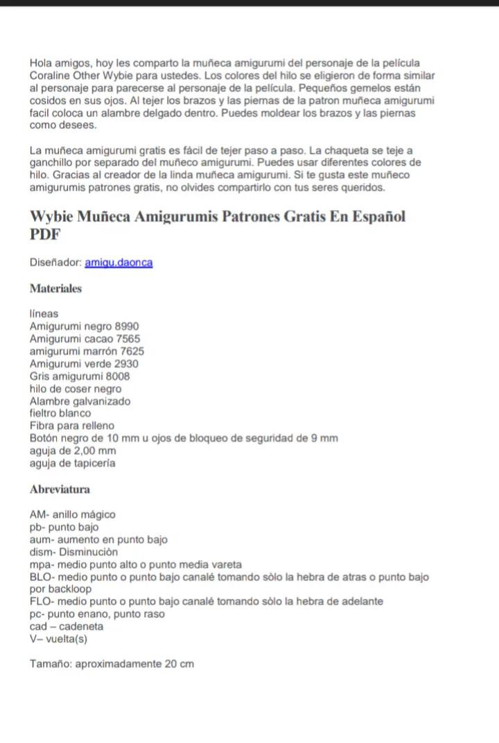 Patrón Gratis de Muñeca Amigurumi con Gato en PDF Español