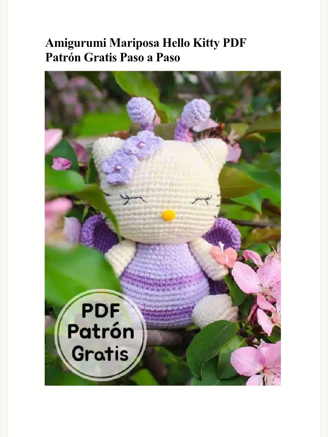 Patrón gratuito de amigurumi abeja adorable para tejedores creativos