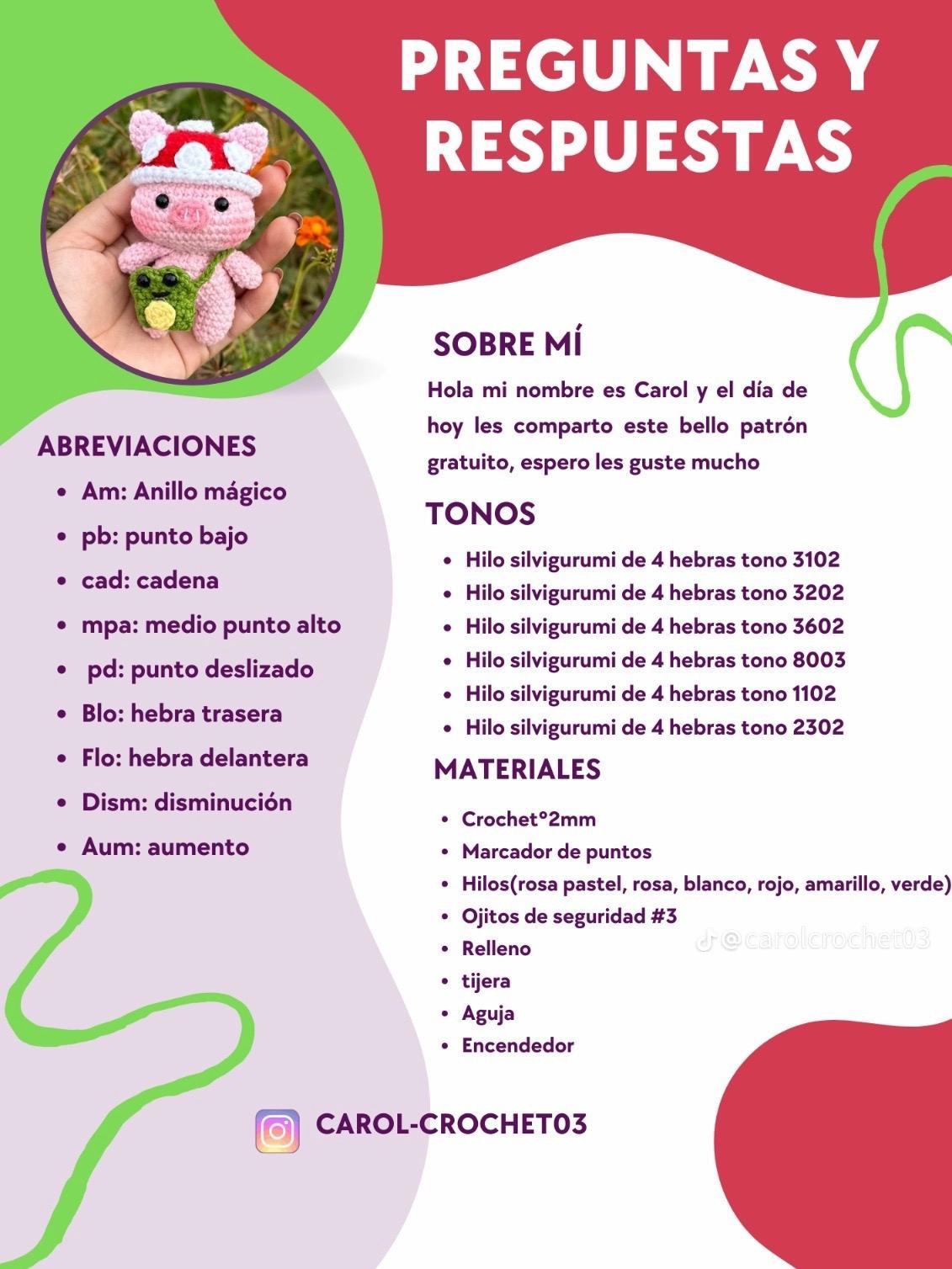 Patrón gratuito de amigurumi: Cerdito del bosque adorable