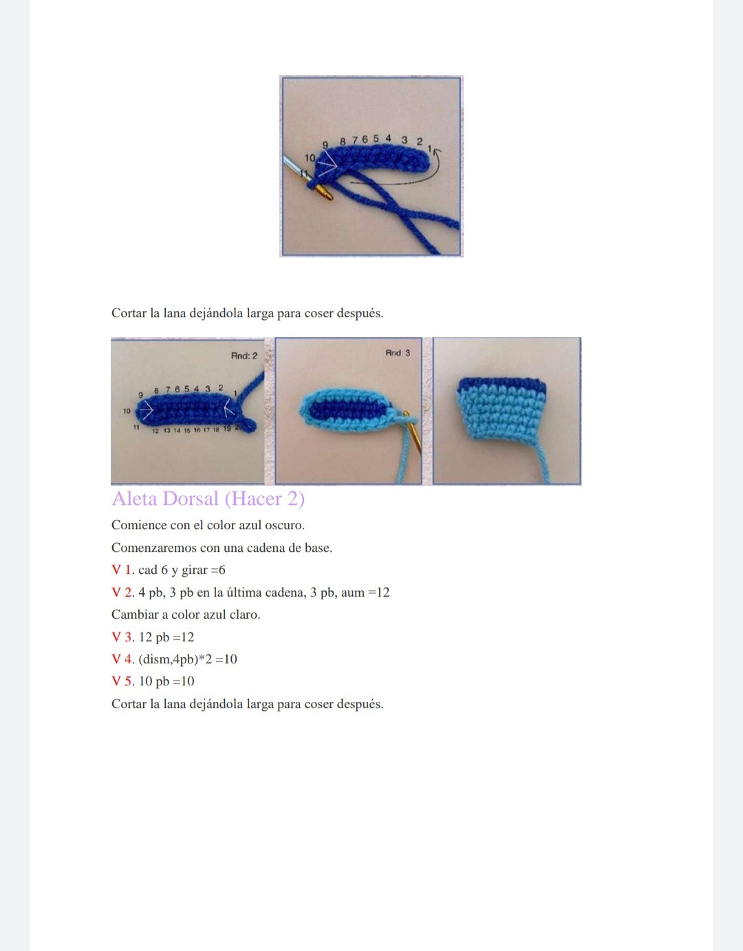 Patrón Gratuito de Amigurumi Pez de Colores para Descargar