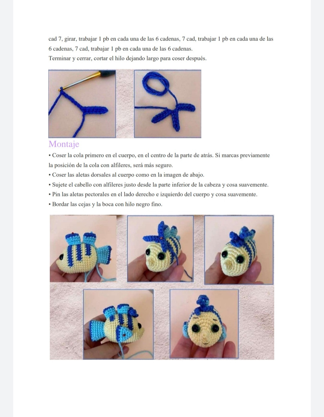 Patrón Gratuito de Amigurumi Pez de Colores para Descargar