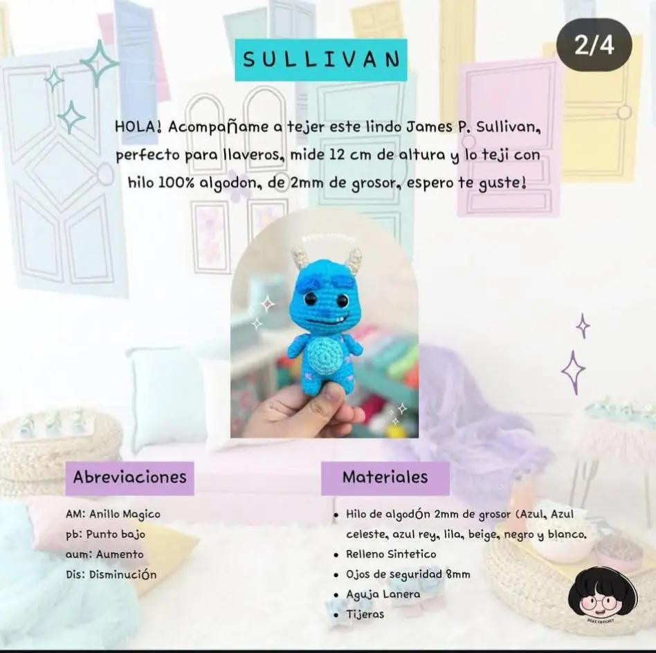 Patrón gratuito para crear un adorable monstruo de crochet en colores vibrantes