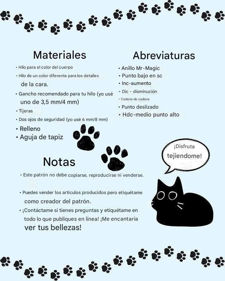 Patrón gratuito para tejer adorables mini gatos de peluche.