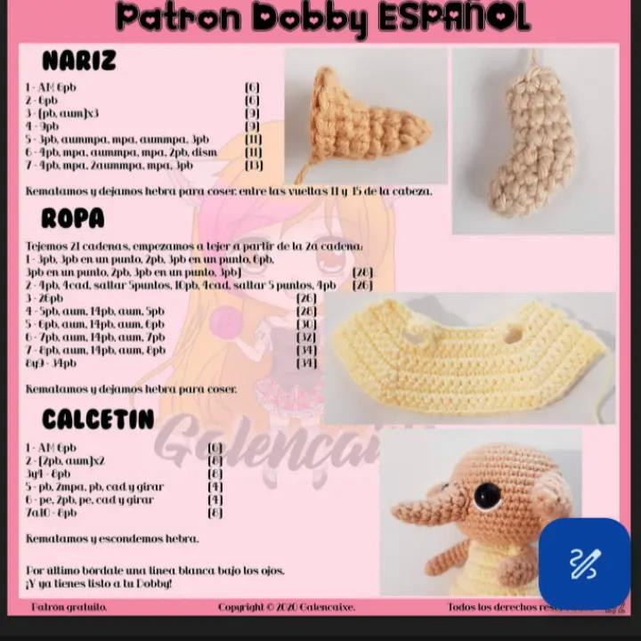 Patrón gratuito para tejer amigurumi de personaje con orejas grandes
