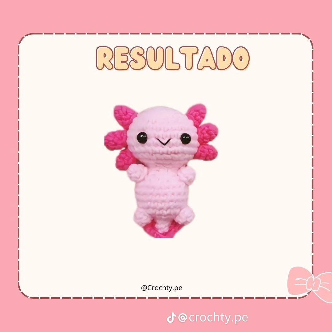 Patrón gratuito para tejer un adorable ajolote bebé de crochet