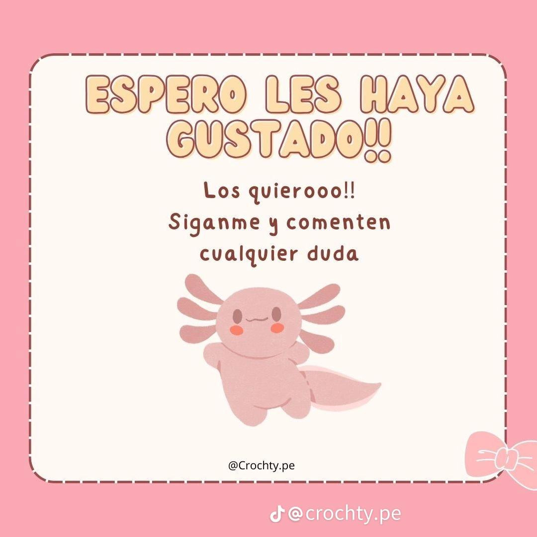 Patrón gratuito para tejer un adorable ajolote bebé de crochet