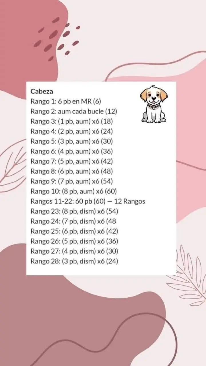 Patrón gratuito para tejer un adorable perrito de amigurumi