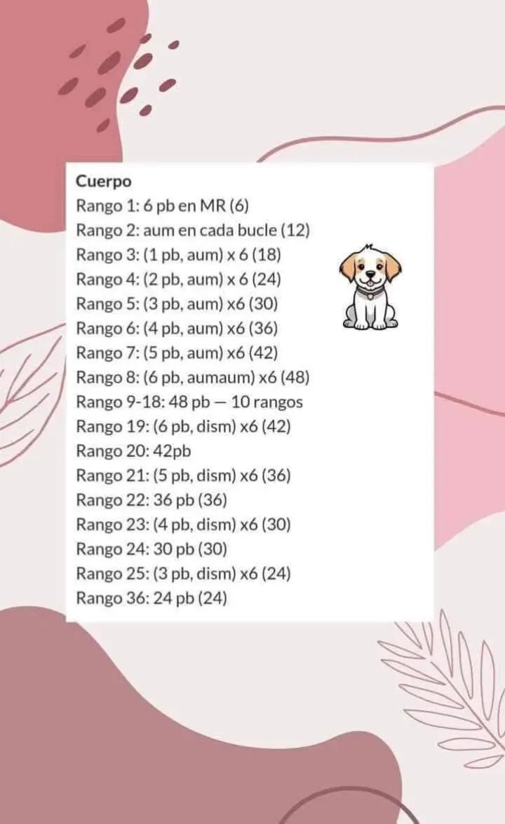 Patrón gratuito para tejer un adorable perrito de amigurumi
