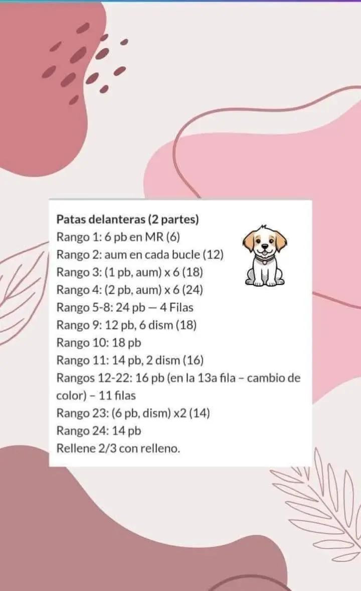 Patrón gratuito para tejer un adorable perrito de amigurumi