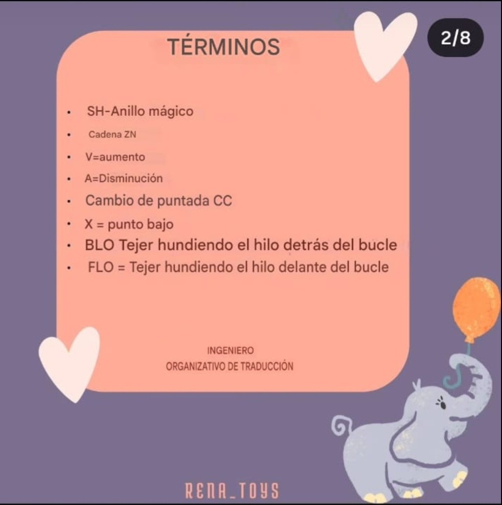 Patrón traducido del elefante de ganchillo en ropa de verano