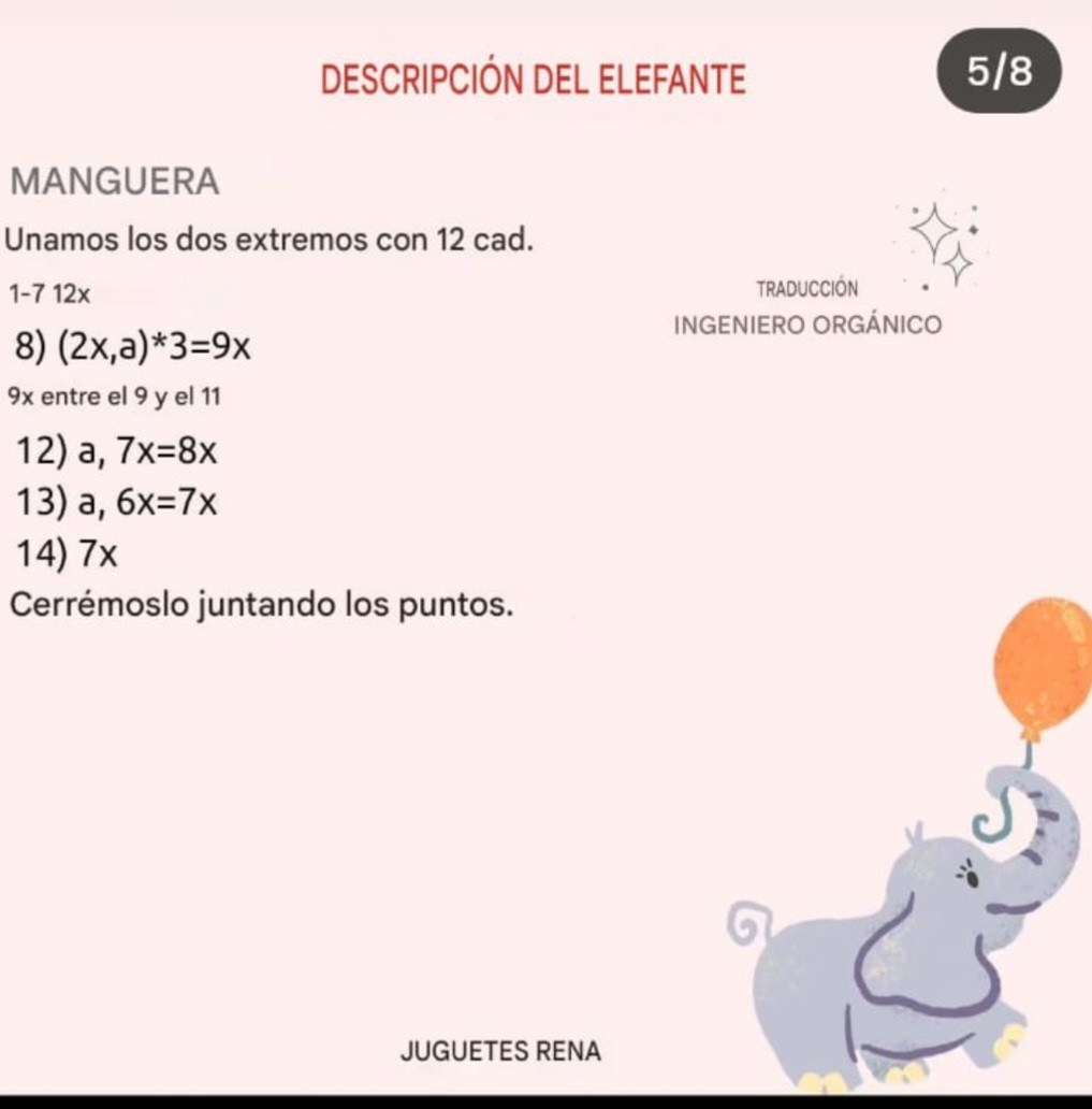 Patrón traducido del elefante de ganchillo en ropa de verano
