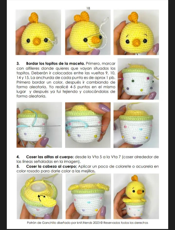 Patrones de amigurumis de Pascua: conejos, pollitos y corderos adorables