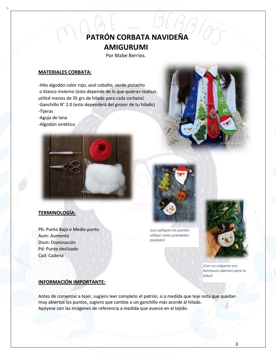 Patrones de Corbatas Navideñas a Crochet para Fiestas Alegres