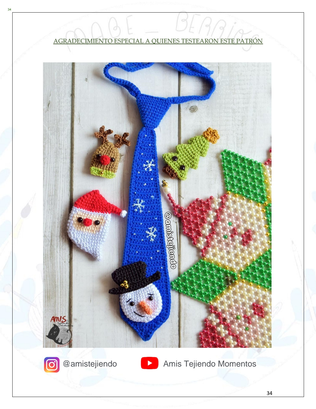 Patrones de Corbatas Navideñas a Crochet para Fiestas Alegres