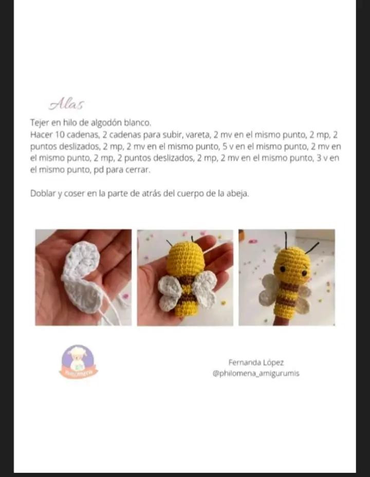 Patrones de títeres de abeja y flor en amigurumi para principiantes