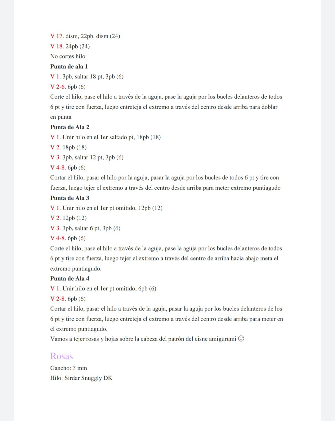 PDF Patrón Gratis para Tejer un Cisne Blanco Amigurumi