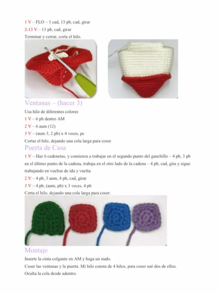 Pequeña Casa Navideña Amigurumi: Patrón Gratis en PDF para Descargar