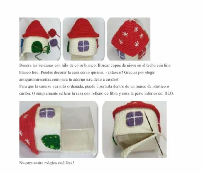 Pequeña Casa Navideña Amigurumi: Patrón Gratis en PDF para Descargar