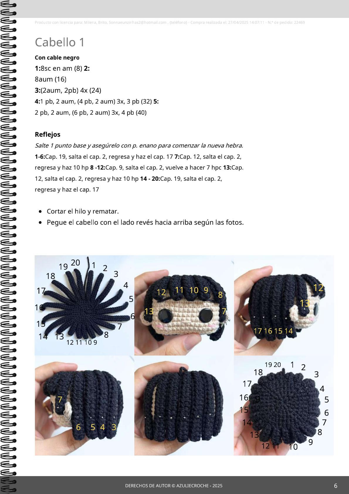 Pequeño muñeco amigurumi con flores amarillas, perfecto para regalar.