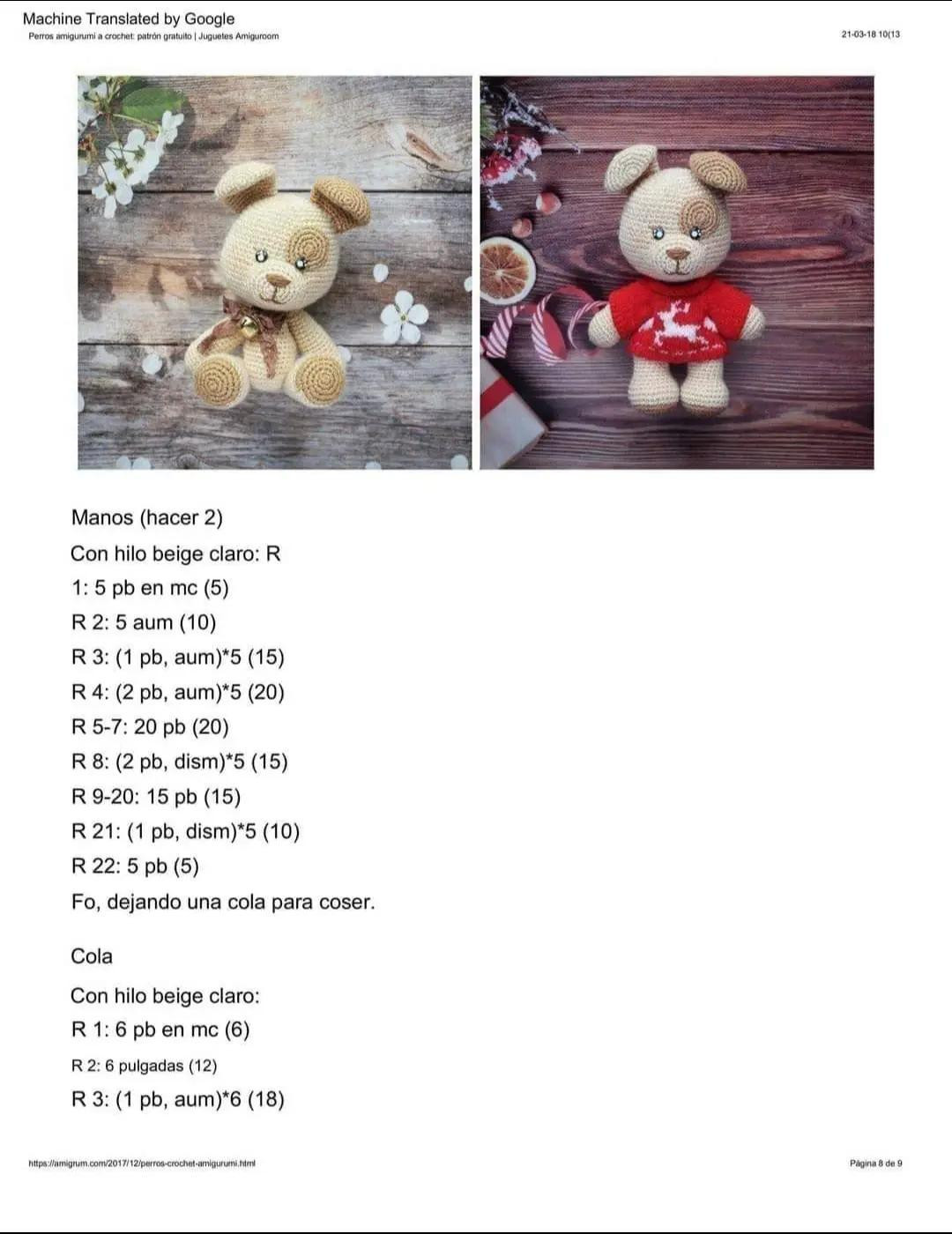 Perros amigurumi de crochet: patrón gratuito para crear adorables cachorros