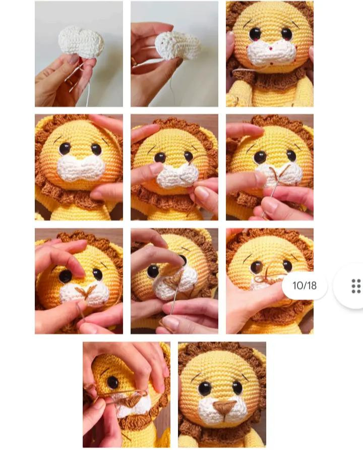 plaintext Amigurumi de Leão Fofo: Guia Completo para Crochê Iniciante