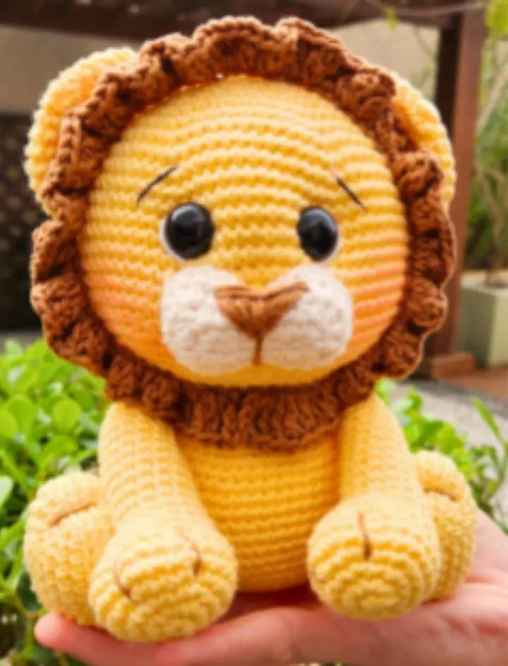 plaintext Amigurumi de Leão Fofo: Guia Completo para Crochê Iniciante