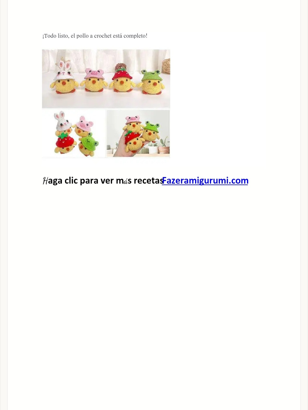 Pollitos Amigurumi con Sombreros Divertidos: Patrón Gratuito en PDF