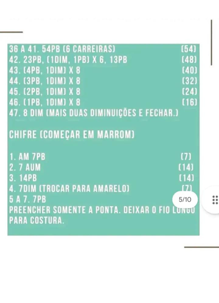Receita Amigurumi de Girafa: Instruções de Móc Len Detalhadas