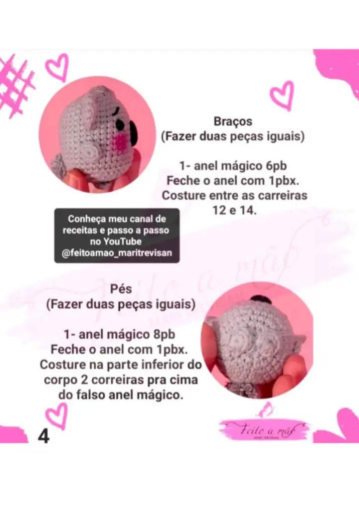 Receita de Amigurumi: Coala Bolinha Fofo para Iniciantes