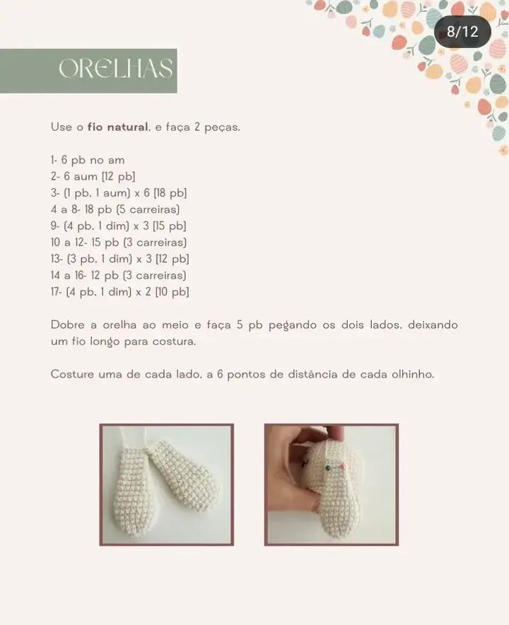 Receita de Amigurumi: Coelhinha Bailarina Dorothy com Vestido Rosa