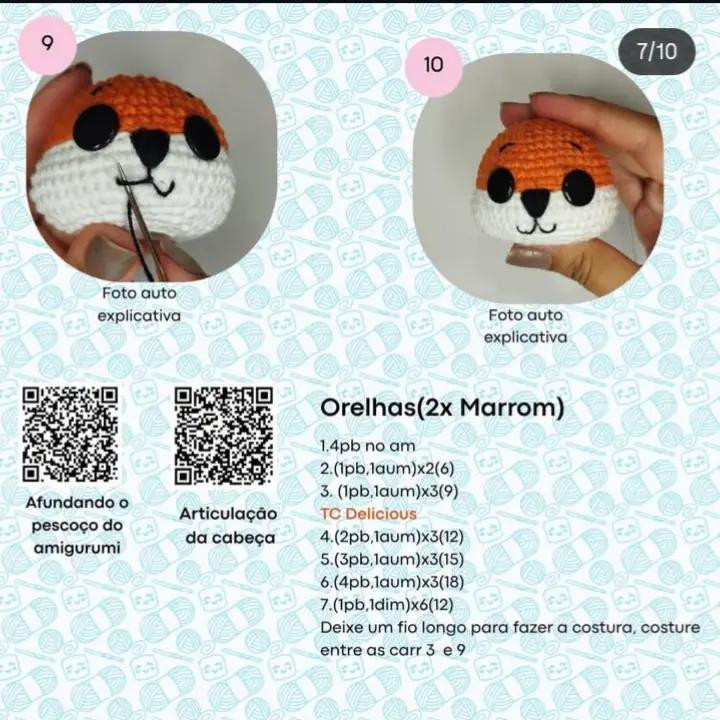 Receita de Amigurumi: Como Fazer uma Raposinha Fofa em Crochê