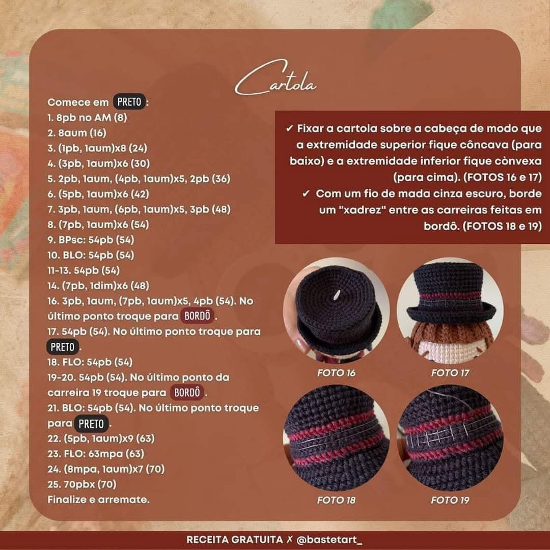 Receita de Amigurumi: Crie Seu Próprio Boneco Inspirado em Willy Wonka