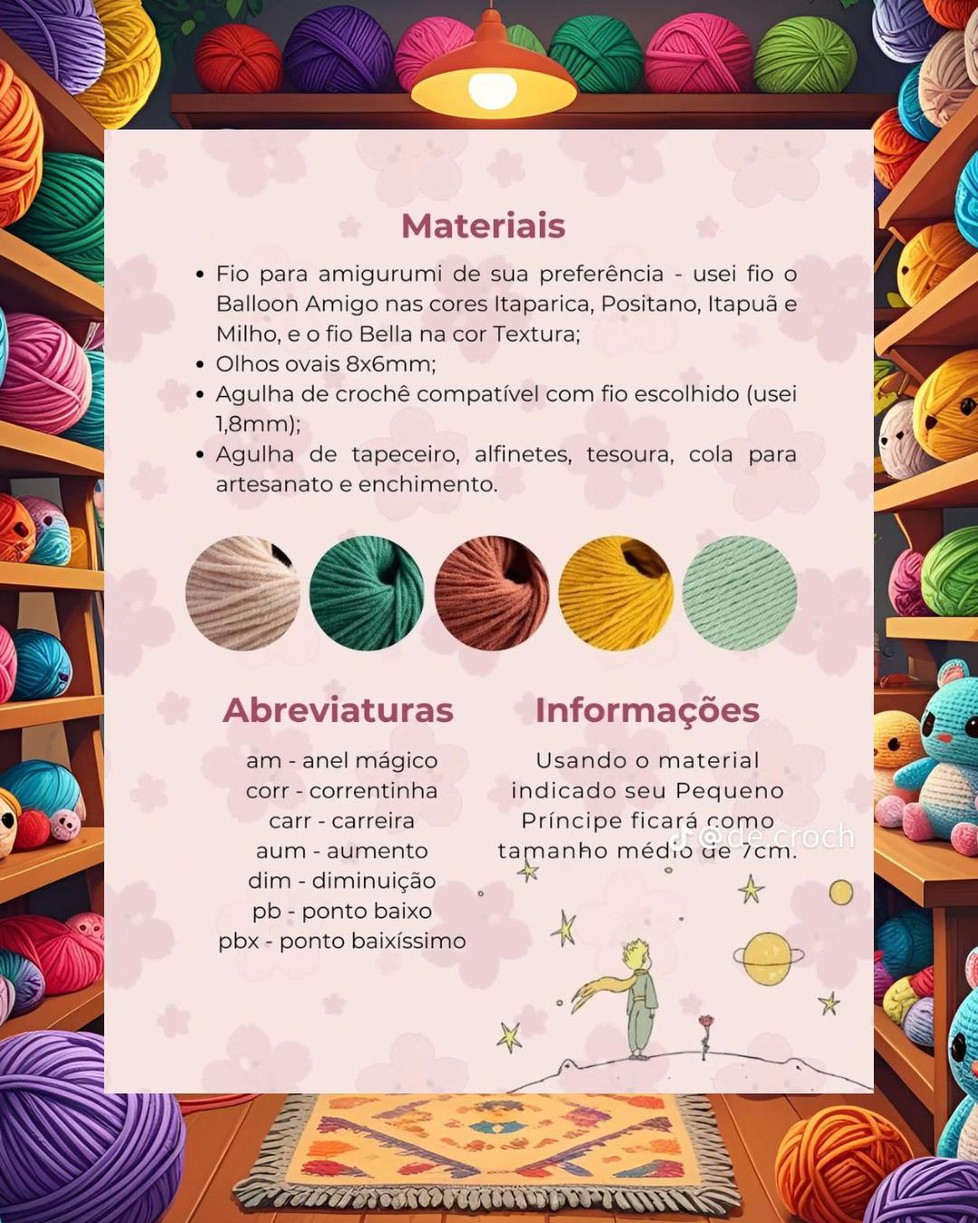 Receita de Amigurumi do Pequeno Príncipe com Instruções Detalhadas