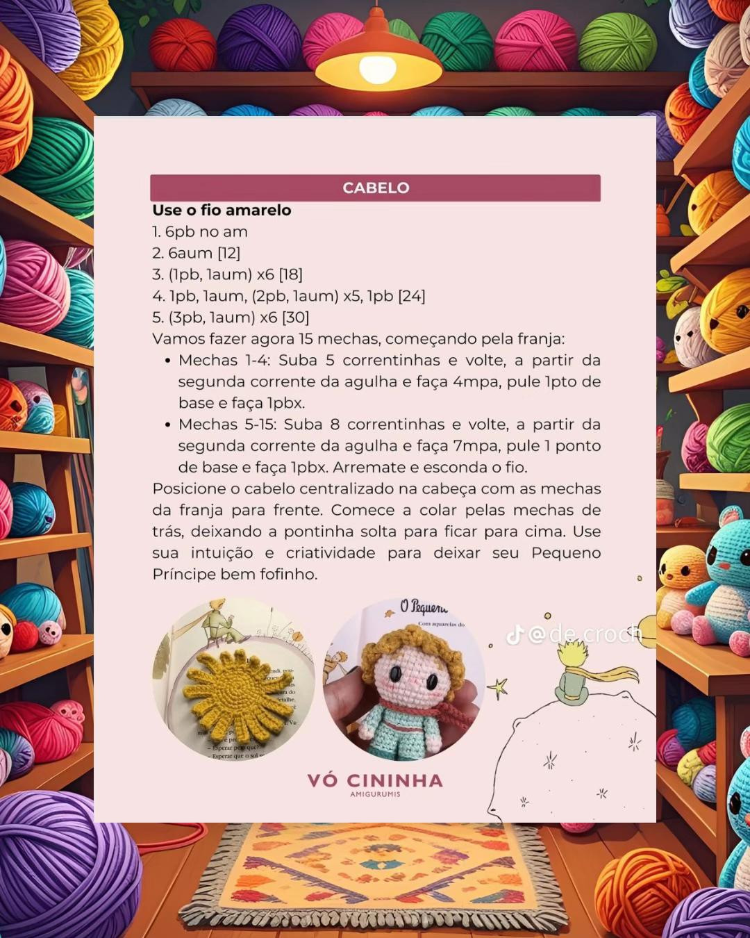 Receita de Amigurumi do Pequeno Príncipe com Instruções Detalhadas