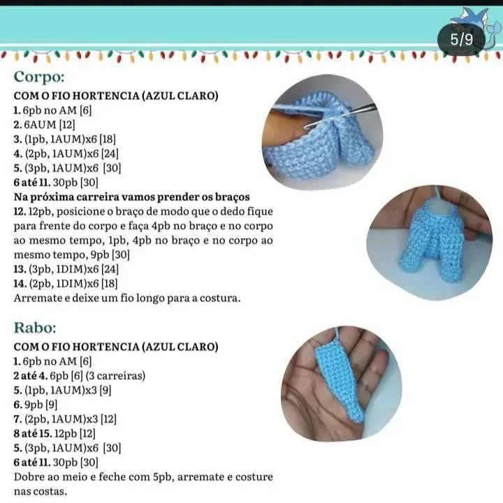 Receita de Amigurumi: Faça Seu Próprio Baby Vaporeon!
