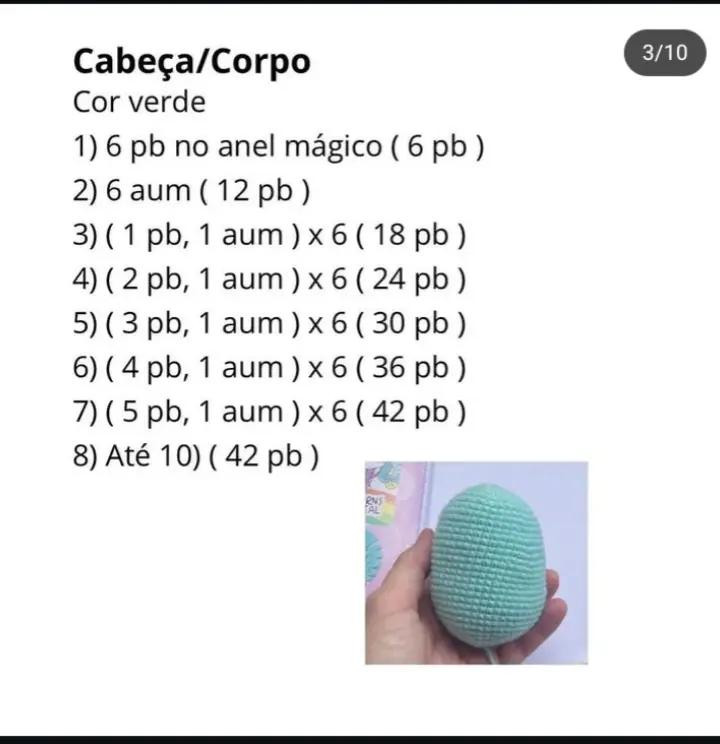 Receita de Amigurumi: Gatinho Verde com Peixe em Balanço